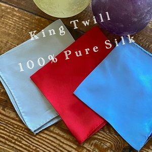 Nordstrom’s King Twill 100% Silk Pocket Squares